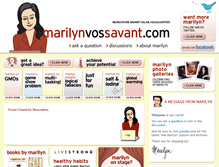 Tablet Screenshot of marilynvossavant.com
